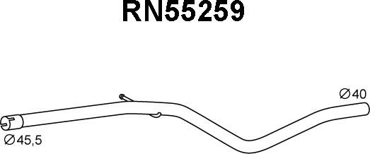 Veneporte RN55259 - Труба выхлопного газа abcparts.ee