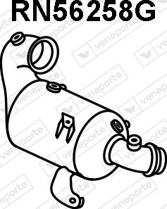 Veneporte RN56258G - Сажевый / частичный фильтр, система выхлопа ОГ abcparts.ee