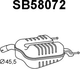Veneporte SB58072 - Глушитель выхлопных газов, конечный abcparts.ee
