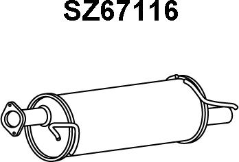 Veneporte SZ67116 - Глушитель выхлопных газов, конечный abcparts.ee