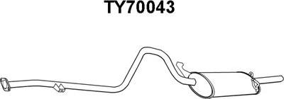Veneporte TY70043 - Глушитель выхлопных газов, конечный abcparts.ee