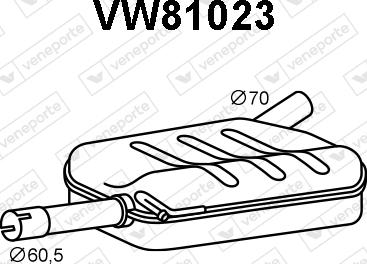 Veneporte VW81023 - Предглушитель выхлопных газов abcparts.ee