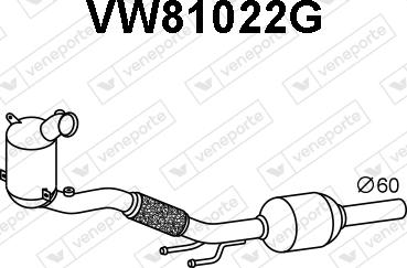 Veneporte VW81022G - Сажевый / частичный фильтр, система выхлопа ОГ abcparts.ee