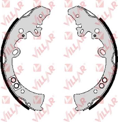 Villar 629.0896 - Комплект тормозных колодок, барабанные abcparts.ee