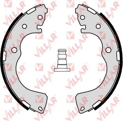 Villar 629.0293 - Комплект тормозных колодок, барабанные abcparts.ee