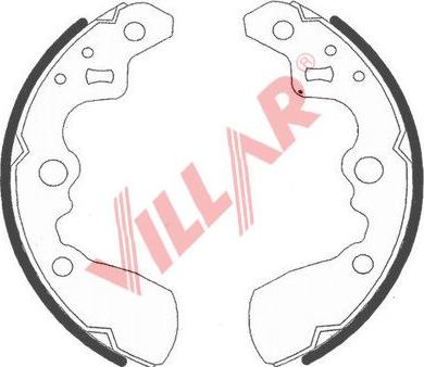 Villar 629.0774 - Комплект тормозных колодок, барабанные abcparts.ee