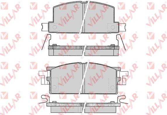 Villar 626.0287 - Тормозные колодки, дисковые, комплект abcparts.ee