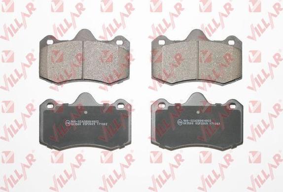 Villar 626.2009 - Тормозные колодки, дисковые, комплект abcparts.ee