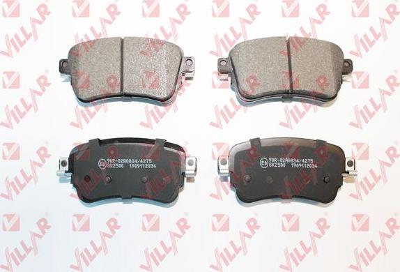 Villar 626.2034 - Тормозные колодки, дисковые, комплект abcparts.ee