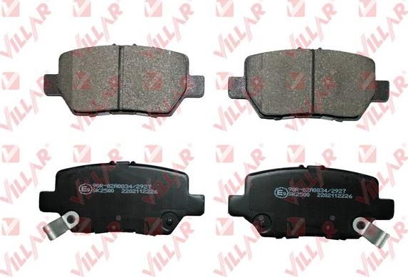 Villar 626.2226 - Тормозные колодки, дисковые, комплект abcparts.ee