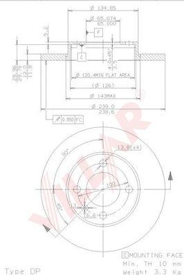 Villar 628.0152 - Тормозной диск abcparts.ee