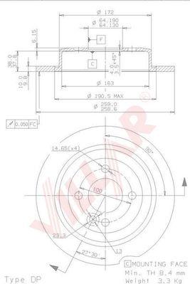 Villar 628.1862 - Тормозной диск abcparts.ee