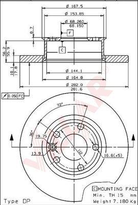 Villar 628.1790 - Тормозной диск abcparts.ee