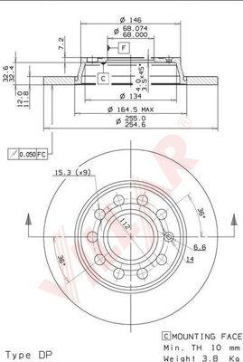 Villar 628.2139 - Тормозной диск abcparts.ee