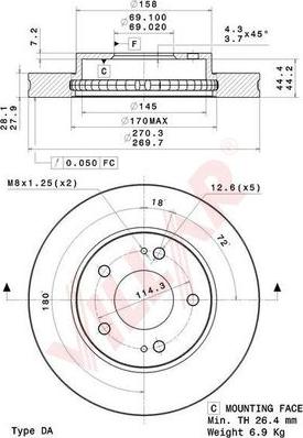Villar 628.2202 - Тормозной диск abcparts.ee