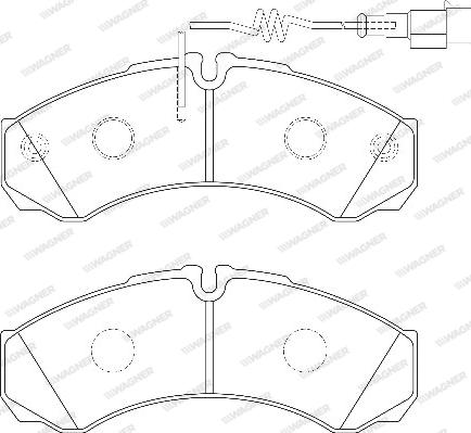 Wagner WBP29121C - Тормозные колодки, дисковые, комплект abcparts.ee