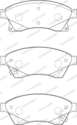 Wagner WBP25031A - Тормозные колодки, дисковые, комплект abcparts.ee