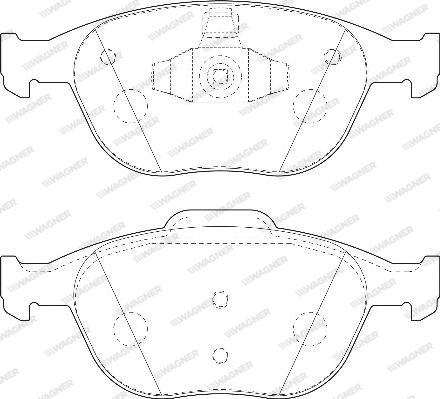 Wagner WBP23440A - Тормозные колодки, дисковые, комплект abcparts.ee
