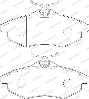 Wagner WBP23407A - Тормозные колодки, дисковые, комплект abcparts.ee