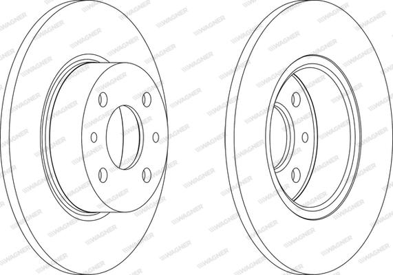 Wagner WGR0066-1 - Тормозной диск abcparts.ee