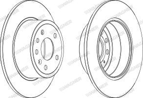 Wagner WGR0811-1 - Тормозной диск abcparts.ee