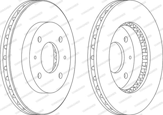 Wagner WGR0885-1 - Тормозной диск abcparts.ee