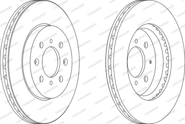 Wagner WGR1610-1 - Тормозной диск abcparts.ee
