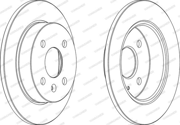 Wagner WGR1043-1 - Тормозной диск abcparts.ee