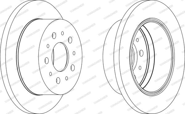 Wagner WGR1144-1 - Тормозной диск abcparts.ee