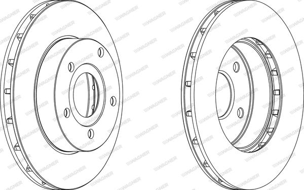 Wagner WGR1169-1 - Тормозной диск abcparts.ee