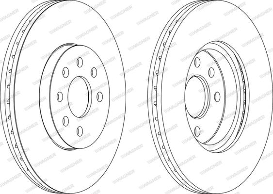 Wagner WGR1236-1 - Тормозной диск abcparts.ee