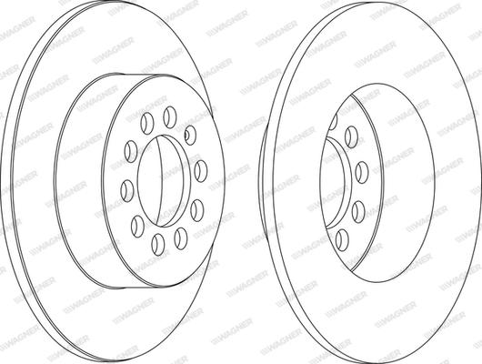 Wagner WGR1224-1 - Тормозной диск abcparts.ee