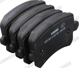 Wagner WZD1348-D - Тормозные колодки, дисковые, комплект abcparts.ee