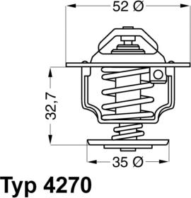 WAHLER 4270.88D - Термостат охлаждающей жидкости / корпус abcparts.ee