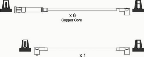 WAI ISL669 - Комплект проводов зажигания abcparts.ee