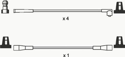 WAI ISL001 - Комплект проводов зажигания abcparts.ee