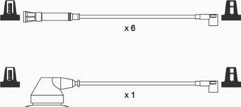 WAI ISL151 - Комплект проводов зажигания abcparts.ee