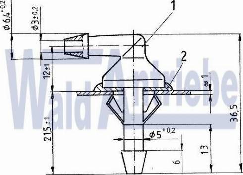 WaldAntriebe 189070 - Соединитель, провод стеклоомывателя abcparts.ee
