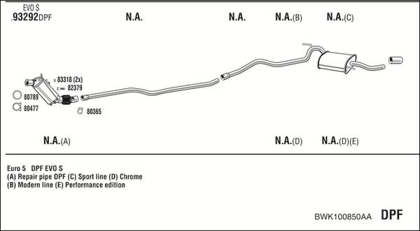 Walker BWK100850AA - Система выпуска ОГ abcparts.ee