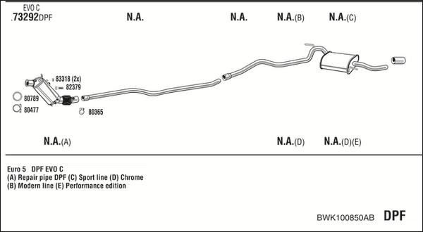 Walker BWK100850AB - Система выпуска ОГ abcparts.ee