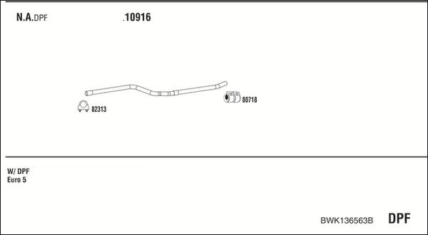 Walker BWK136563B - Система выпуска ОГ abcparts.ee
