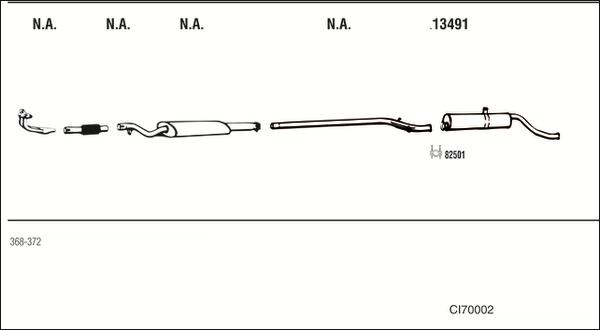 Walker CI70002 - Система выпуска ОГ abcparts.ee