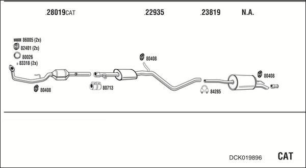 Walker DCK019896 - Система выпуска ОГ abcparts.ee