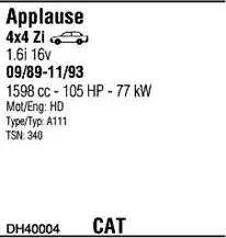 Walker DH40004 - Система выпуска ОГ abcparts.ee