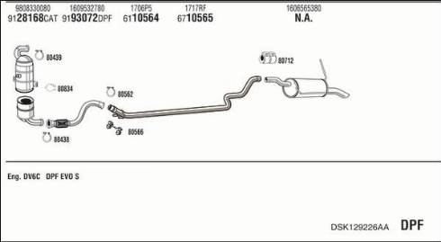 Walker DSK129226AA - Система выпуска ОГ abcparts.ee
