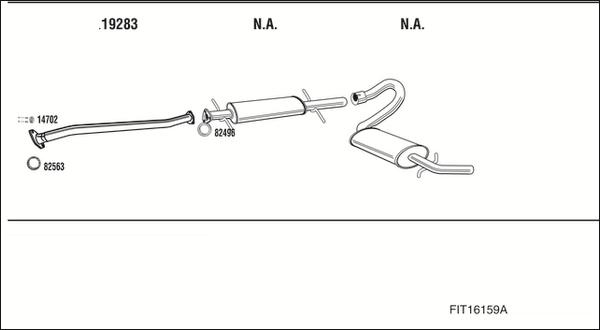 Walker FIT16159A - Система выпуска ОГ abcparts.ee