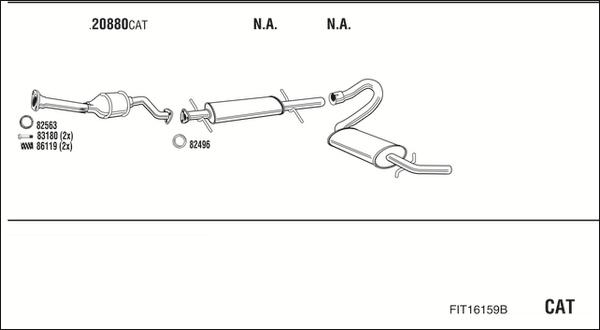 Walker FIT16159B - Система выпуска ОГ abcparts.ee