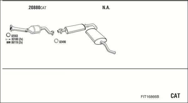 Walker FIT16866B - Система выпуска ОГ abcparts.ee