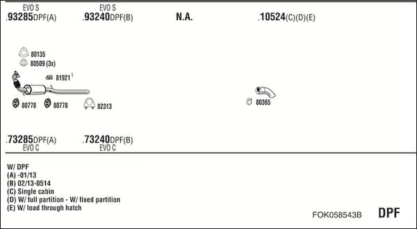 Walker FOK058543B - Система выпуска ОГ abcparts.ee
