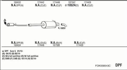 Walker FOK058543C - Система выпуска ОГ abcparts.ee